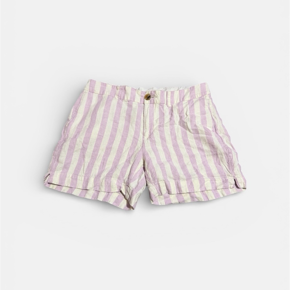 Old Navy Lavender and Cream Striped Shorts